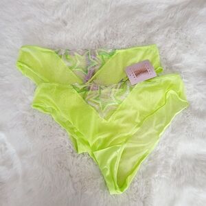 💚SAVAGE X FENTY 2-PACK  SHINING STAR EMBROIDERED CHEEKY PANTIES SIZE 1X